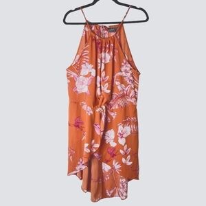 SOHO NEW YORK JEANS COMPANY FLORAL TUNIC TANK TOP SIZE LARGE